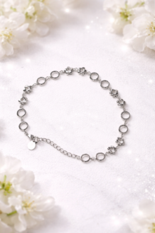 Silver Bloom Charm Bracelet